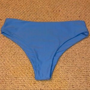 Blue High Waisted Bikini Bottoms